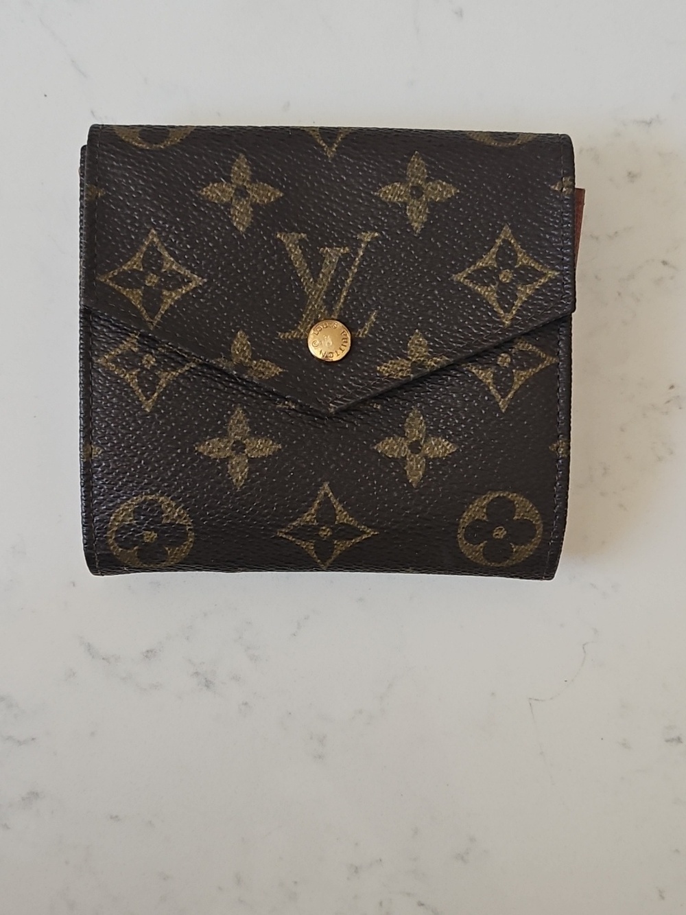 Louis Vuitton Monogram Canvas Envelope Wallet - Brown & Tan